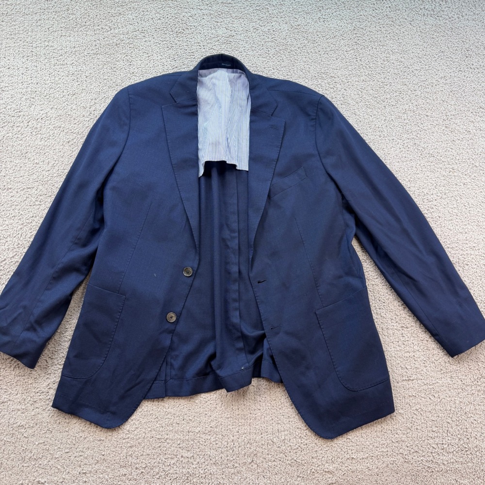 Peter Millar Crown Crafted The Excursionist Flex Blazer Navy Blue Wool 42 Coat